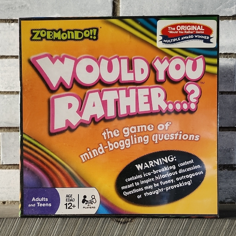 New Sealed Zobmondo Would You Rather Game